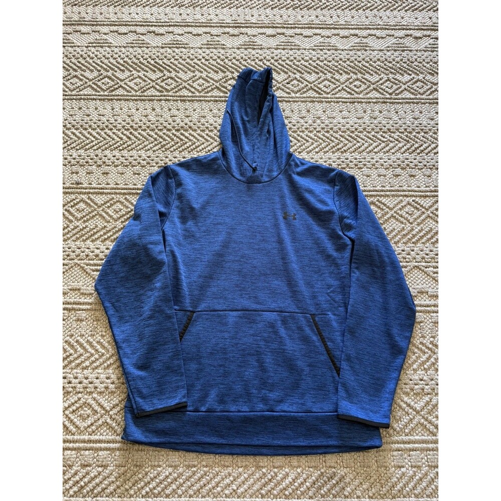 Under Armour Men's Dark Blue Heather Fleece Lined Loose Hoodie Sweatshirt XL